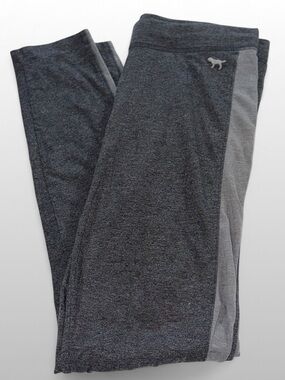 PINK Victoria’s Secret Gray Leggings Medium Side Stripe Stretch Lounge Pants